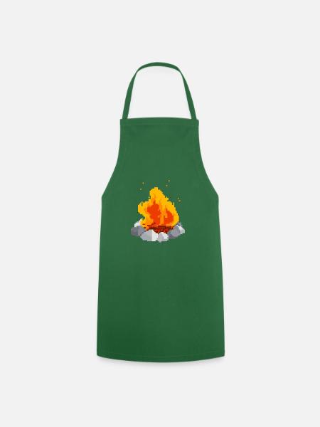 Feu de pixel feu de pixel - Tablier de cuisine - vert foncé