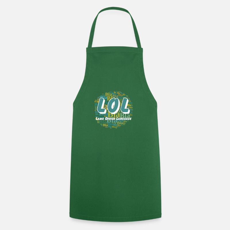 LOL - Langue de bureau boiteuse - Tablier de cuisine - vert foncé