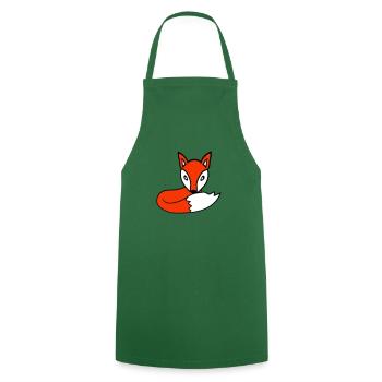 Fox Red Fox Forest Animal Clever Cute Wild Dog - Cooking Apron - green - Front - AI Model Male 185 dark (185cm)