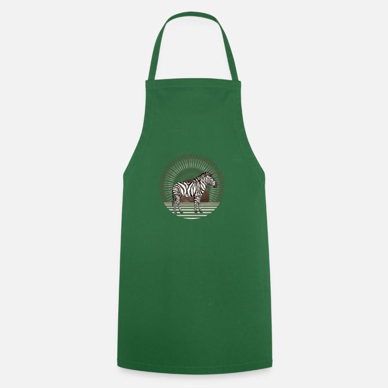 Zebra - Cooking Apron - green