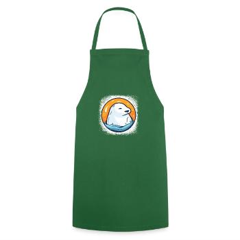 Bday Funny Animals Humor Baby Seal Seal (Animal) - Cooking Apron - green - Front - AI Model Male 185 dark (185cm)