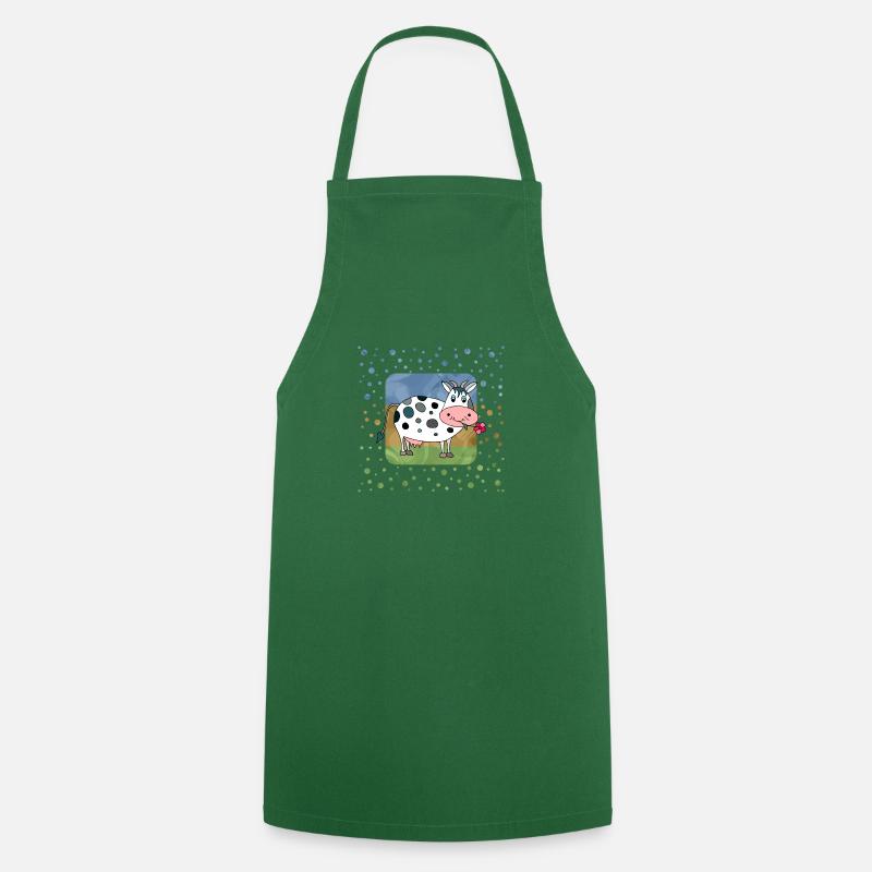 Cow - Cooking Apron - green