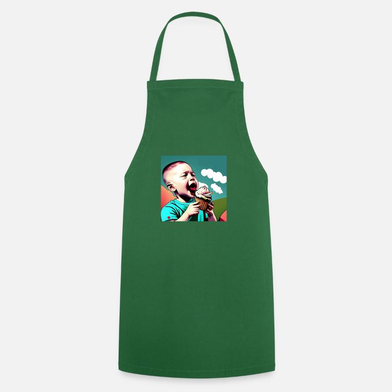 Ice - Cooking Apron - green