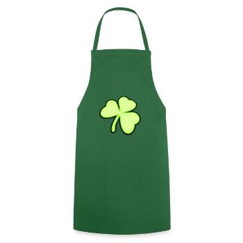 Shamrock Three Leaves Lucky Symbol Green Plant - Cooking Apron - green - Front - AI Model Male 185 dark (185cm)
