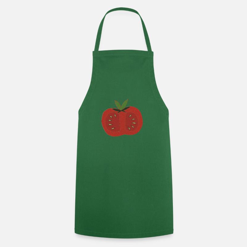 Tissu de tomate - Tablier de cuisine - vert foncé