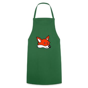 Fox Red Fox Wild Animal Clever Forest Inhabitants - Cooking Apron - green - Front - AI Model Male 185 dark (185cm)