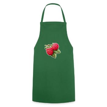 Raspberry Double Fruit - Cooking Apron - green - Front - AI Model Male 185 dark (185cm)