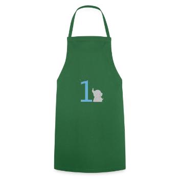 anniversaire Elephant - Tablier de cuisine - vert foncé - Devant - AI Model Male 185 dark (185cm)