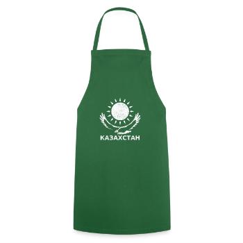 Kazakhstan - Cooking Apron - green - Front - AI Model Male 185 dark (185cm)