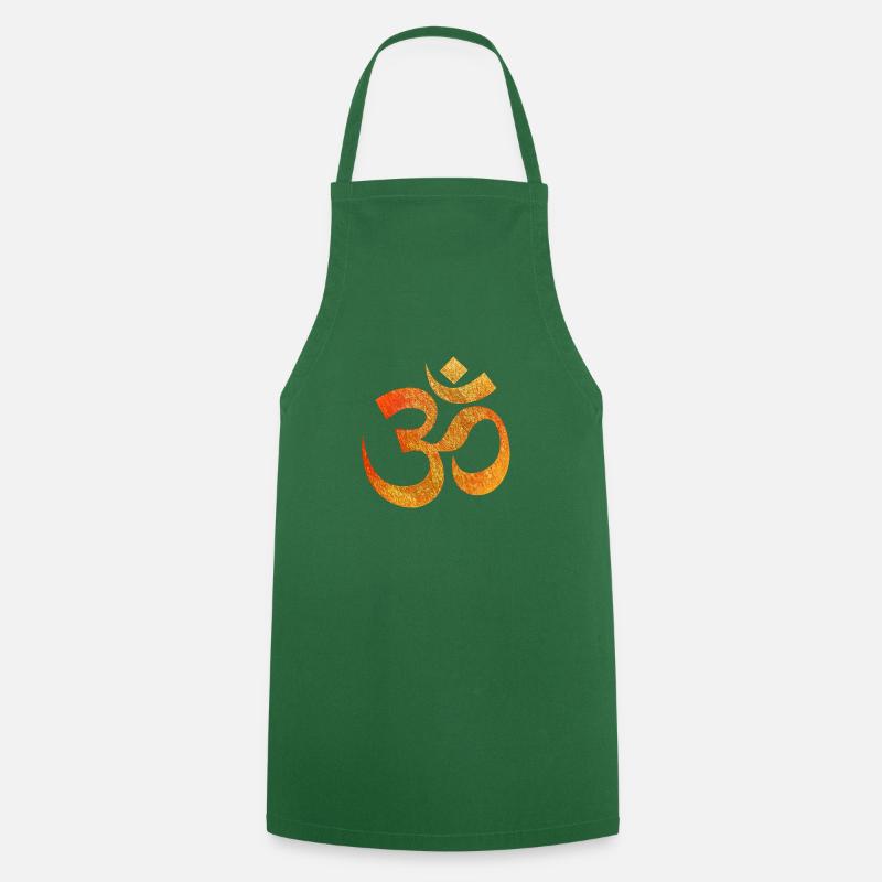OM or orange - Tablier de cuisine - vert foncé