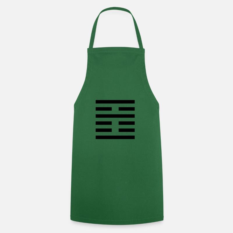 21 Schï. Ho: Biting Through (Hexagram) - Cooking Apron - green