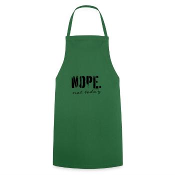 NOPE pas aujourd'hui - Tablier de cuisine - vert foncé - Devant - AI Model Male 185 dark (185cm)