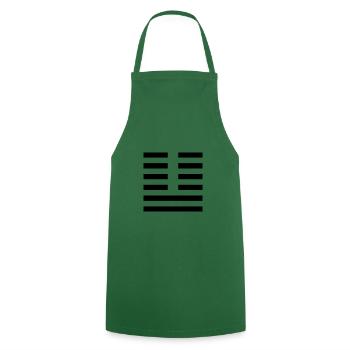 19 Lin - L’approche (Hexagramme) - Tablier de cuisine - vert foncé - Devant - AI Model Male 185 dark (185cm)