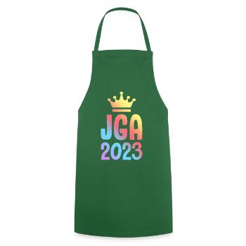 Jga 2023 Junggesellenabschied - Kochschürze - Grün - Vorne - AI Model Male 185 dark (185cm)