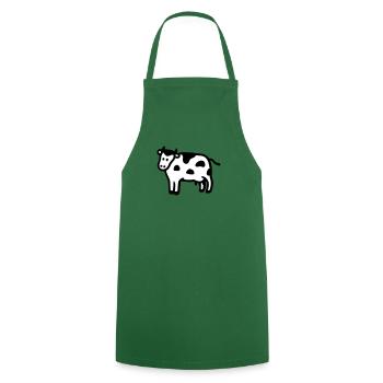 Kuh - Cooking Apron - green - Front - AI Model Male 185 dark (185cm)