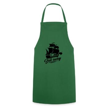 faire voile - voilier - faire de la voile - Tablier de cuisine - vert foncé - Devant - AI Model Male 185 dark (185cm)