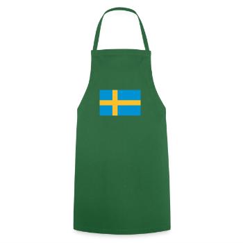 Drapeau national de la Suède - Tablier de cuisine - vert foncé - Devant - AI Model Male 185 dark (185cm)