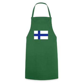 Drapeau national de la Finlande - Tablier de cuisine - vert foncé - Devant - AI Model Male 185 dark (185cm)