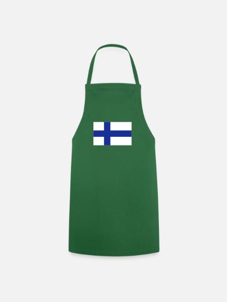 Drapeau national de la Finlande - Tablier de cuisine - vert foncé