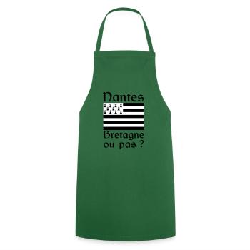 Nantes Bretagne ? - Tablier de cuisine - vert foncé - Devant - AI Model Male 185 dark (185cm)