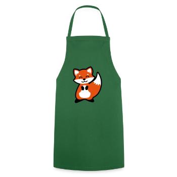 Tierkind Fuchs Geschenkidee animal child fox gift - Kochschürze - Grün - Vorne - AI Model Male 185 dark (185cm)