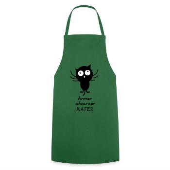 armer schwarzer Kater - Kochschürze - Grün - Vorne - AI Model Male 185 dark (185cm)