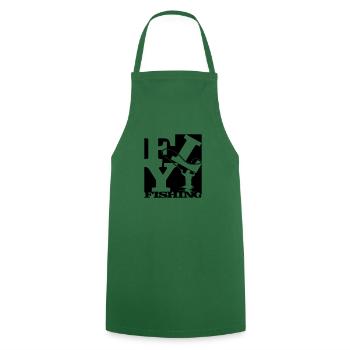 flyfishing Robert Indiana schwarz aussen - Tablier de cuisine - vert foncé - Devant - AI Model Male 185 dark (185cm)
