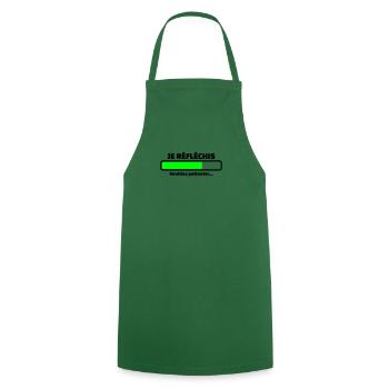 je réfléchis veuillez patienter - Tablier de cuisine - vert foncé - Devant - AI Model Male 185 dark (185cm)