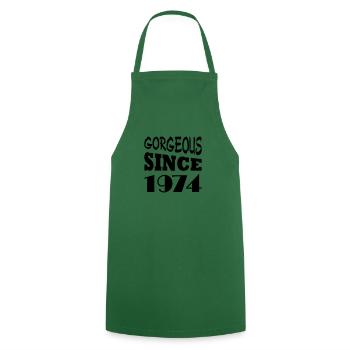 Gorgeous since 1974 - Cooking Apron - green - Front - AI Model Male 185 dark (185cm)