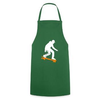 Skateboarding Man Symbol Skateboard - Cooking Apron - green - Front - AI Model Male 185 dark (185cm)