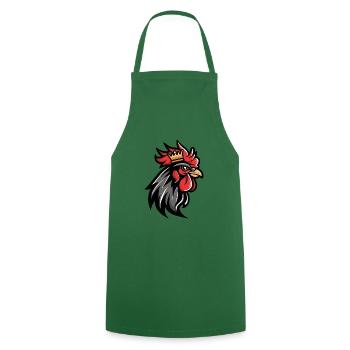 Rooster Crown - Cooking Apron - green - Front - AI Model Male 185 dark (185cm)