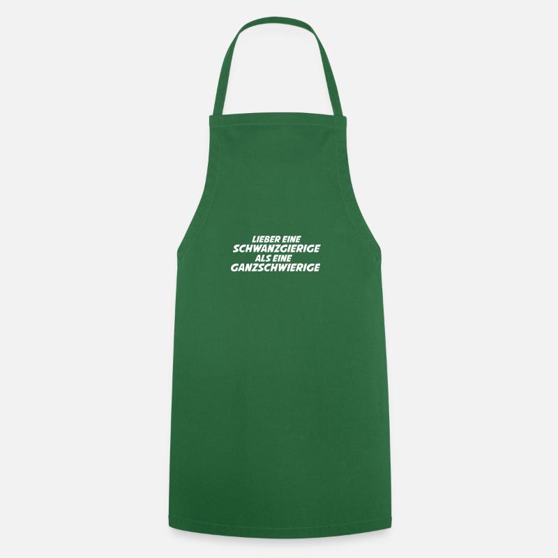 Rather a tail-greedy fun saying - Cooking Apron - green