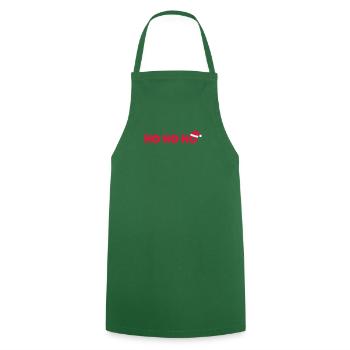 Père Noël Ho Ho Ho - Tablier de cuisine - vert foncé - Devant - AI Model Male 185 dark (185cm)