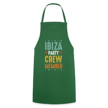 Ibiza Party Crew - Cooking Apron - green - Front - AI Model Male 185 dark (185cm)