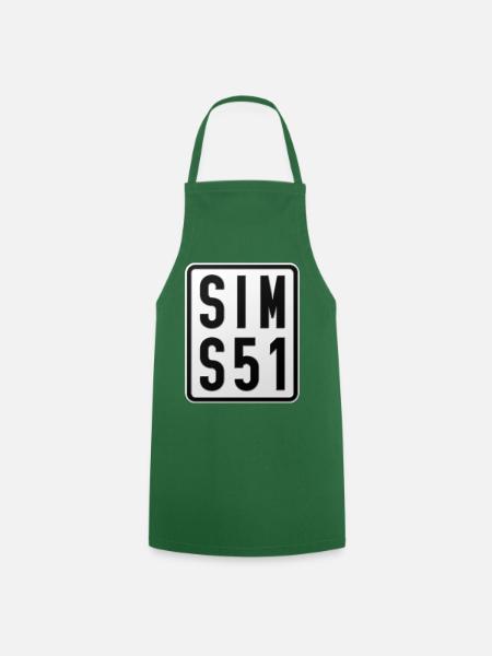 Simson S51 Moped License Plate - Cooking Apron - green