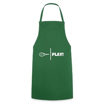 Jouer au tennis sportif - Tablier de cuisine - vert foncé - Devant - AI Model Male 185 dark (185cm)