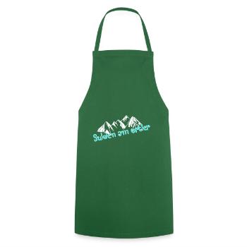 Sulden on the Ortler - Cooking Apron - green - Front - AI Model Male 185 dark (185cm)