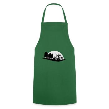 Tractor in the forest farmer - Cooking Apron - green - Front - AI Model Male 185 dark (185cm)