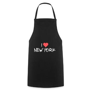 new York - Cooking Apron - black - Front - AI Model Male 185 dark (185cm)