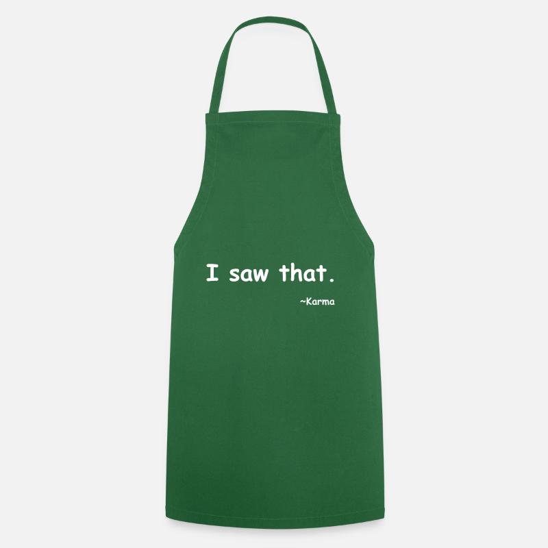 j'ai vu ce karma - Tablier de cuisine - vert foncé