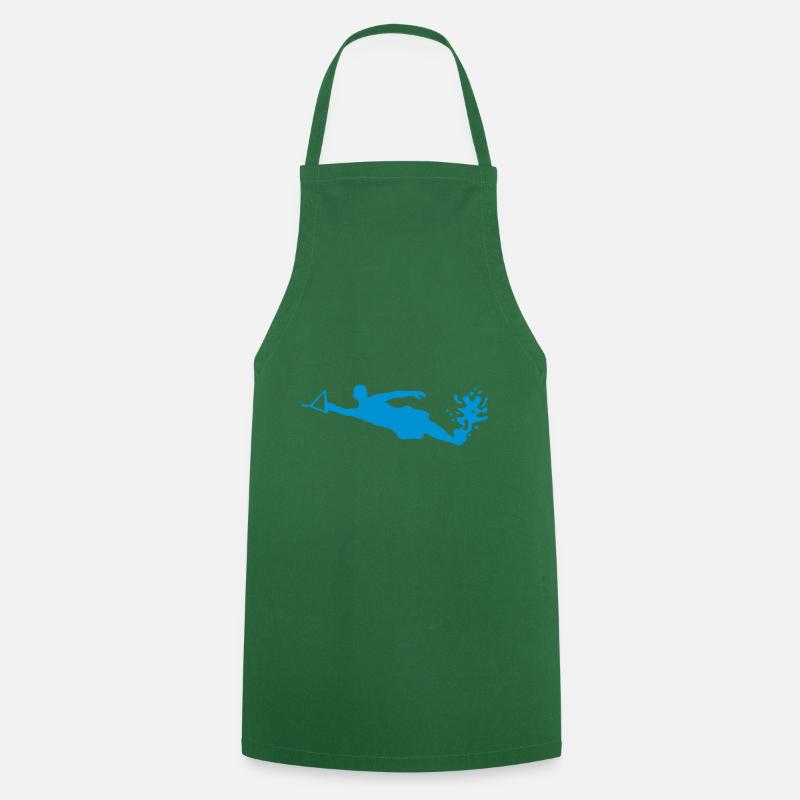 water skiing - Cooking Apron - green