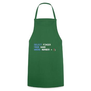 Middle Finger Select SQL Developer Funny Gift - Cooking Apron - green - Front - AI Model Male 185 dark (185cm)
