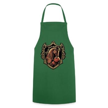 Pferd Boxer MMA Logo - Kochschürze - Grün - Vorne - AI Model Male 185 dark (185cm)