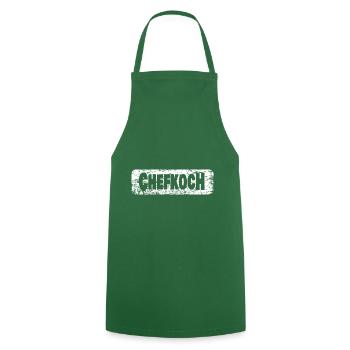 Chef cuisinier - Tablier de cuisine - vert foncé - Devant - AI Model Male 185 dark (185cm)