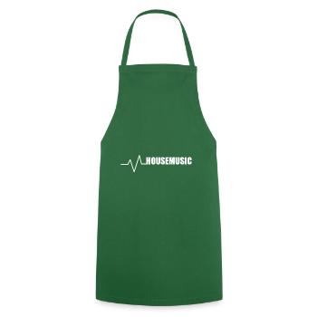 Housemusice Deephouse Progressive House EDM - Cooking Apron - green - Front - AI Model Male 185 dark (185cm)