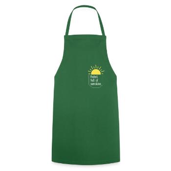 Pocket breast pocket full of sunshine gift idea - Cooking Apron - green - Front - AI Model Male 185 dark (185cm)