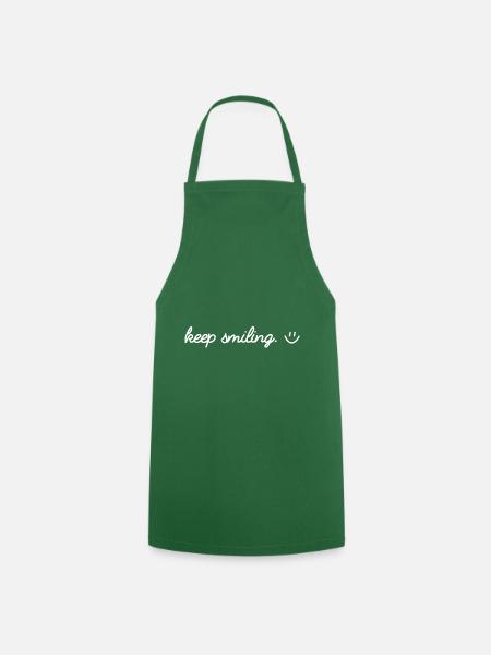 Keep smiling - Tablier de cuisine - vert foncé