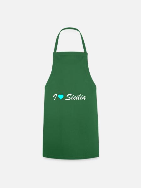 Sicile - Tablier de cuisine - vert foncé