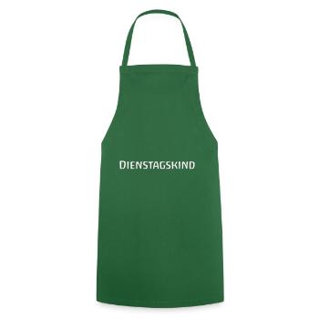 Dienstagskind - Kochschürze - Grün - Vorne - AI Model Male 185 dark (185cm)