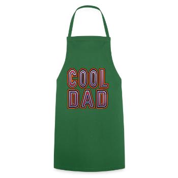 Cool Dad Silver-Brown T-Shirt - Cooking Apron - green - Front - AI Model Male 185 dark (185cm)